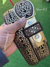Belt Leather Cincelado Corte Laser Cowboy Cintur n Vaquero Cinto Ranchero Size42