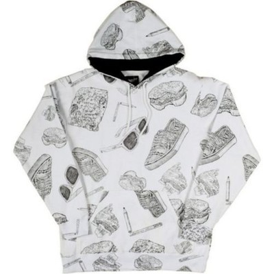 Neff Men's Back to Steeze Pullover Hoodie Large White