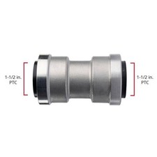 Quickfitting 1-1/2 in. Stainless Steel Push-to-Connect Coupling Fitting