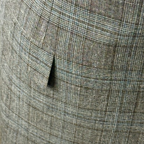 Traje Cesare Attolini Lana Seda Lino Marrón Azul Príncipe de Gales 54IT 44US - Imagen 22 de 24