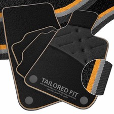 To fit Daihatsu Fourtrak 1984-2002 Black Tailored Car Mats + Dual Trim [CMN]