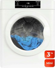 Lavadora EVVO Mini S3 blanca, 3 kg: compacta, económica, ligera y portátil