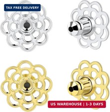 Earring Backs for Droopy Ears, 4PCS Flower Shape Earring Support Backs Replaceme