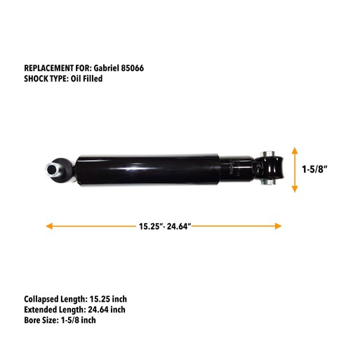 4x MVP Shock Absorber 85066 – Fits Mack 14QK-3101M & 2006-2011 Volvo VNL Trucks (Made In Turkey)