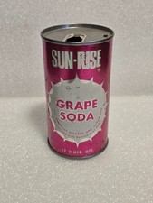 Vintage Sun-Rise Grape Soda Juice Tab Straight Steel Soda Pop Can