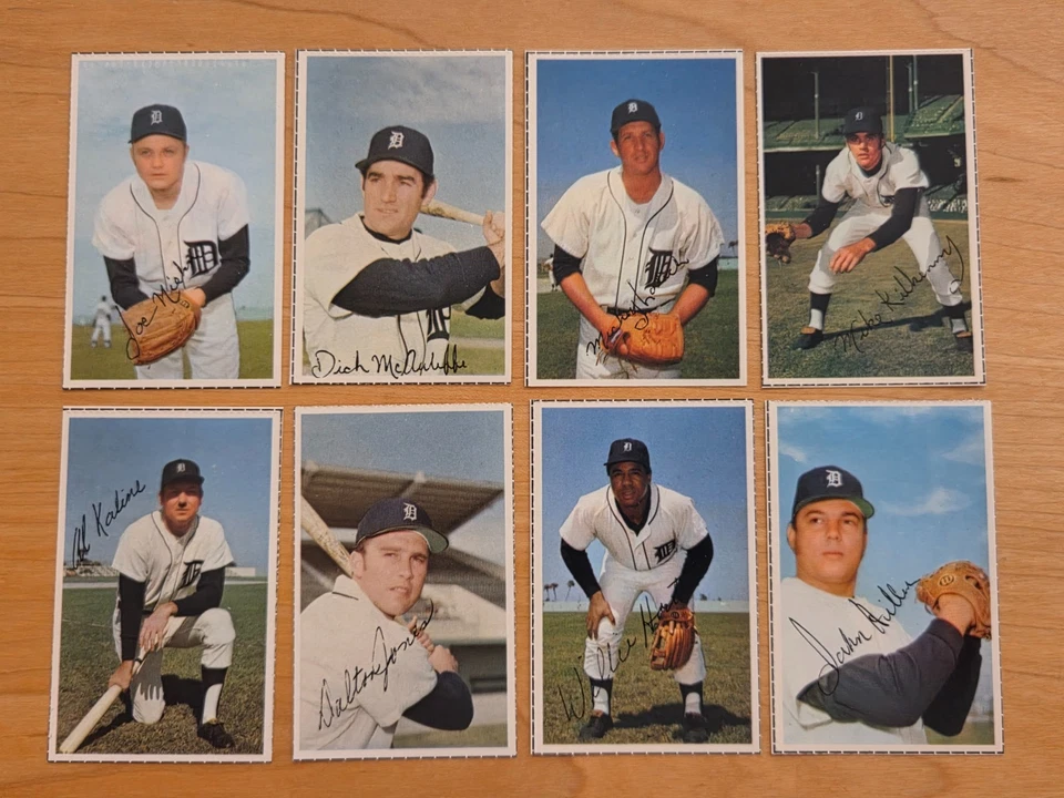 Conjunto de 24 estampillas de jugadores Dell Today Team 1971 de los Tigres de Detroit Kaline 8 grandes *WSC* Foto 3 de 4