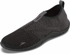 Speedo Men's Surf Knit Athletic Water Shoe Black/Charcoal, 13