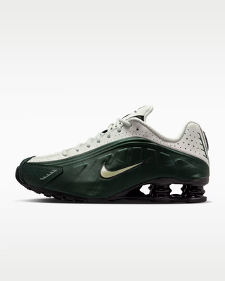 Nike Shox R4 Shoes Black Spruce Spruce Aura Green Black Men's