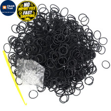 3000Pcs Loom Rubber Bands Refill Kit, Includes 75 3030 Piece Set, Black