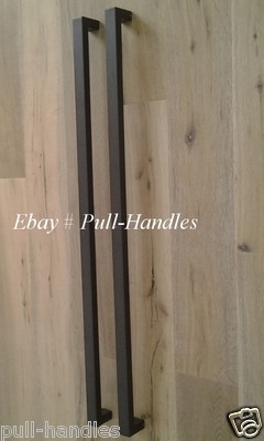 Entry Front Door Pull Square Handle Black stainless steel Entrance pulls Modern 