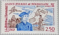 ST. PIERRE MIQUELON SPM 1992 646 584 Le Baron de L'Esperance Settlers Map MNH