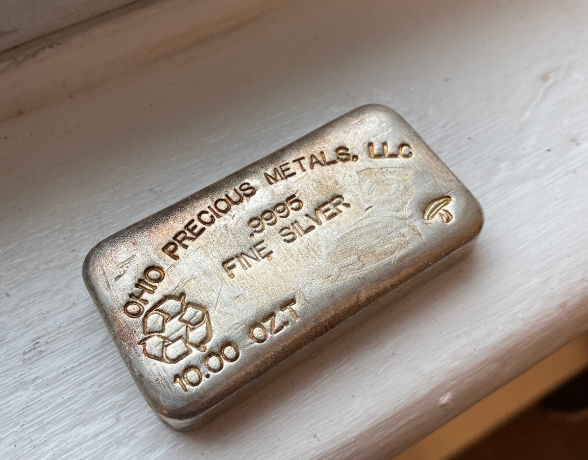 Toned MUSHROOM Vintage Ohio Precious Metals Poured 10oz 999 Silver