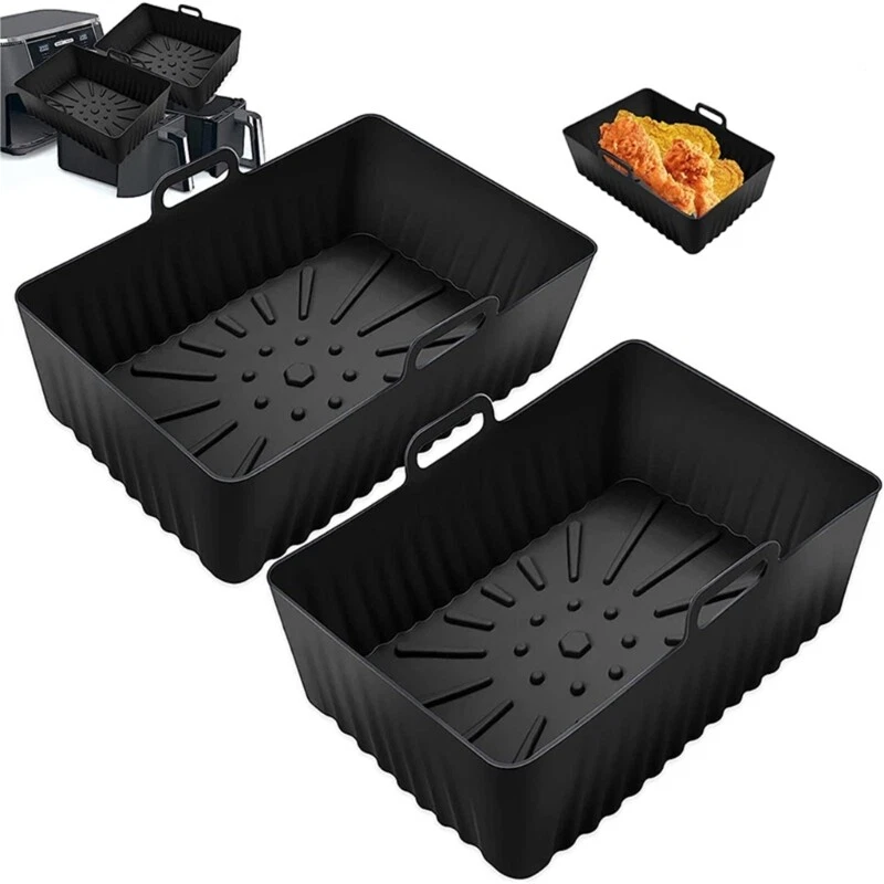 Air Fryer Silicone Basket Tray Baking Mat Reusable Non-stick Air Fryer Accessory