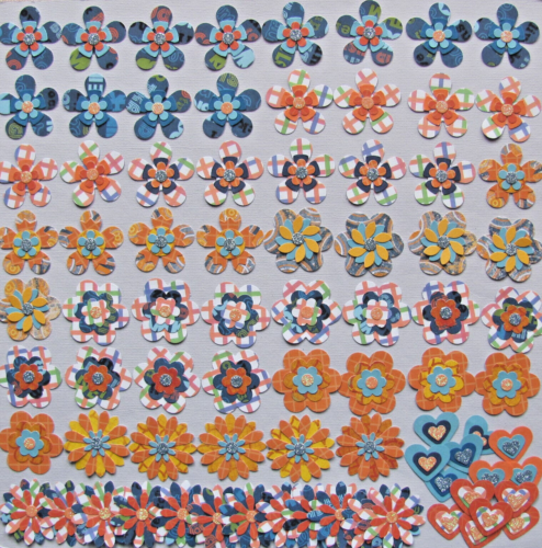 Handmade Paper Flowers Hearts Embellishments 80 Scrapbooks Journals Cards