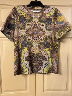 INC International Concepts Psychedelic Paisley NWOT T-Shirt Size Medium