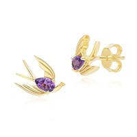 Ecfew™ Creator Amethyst Kolibri Ohrstecker In Vergoldetem Sterlingsilber