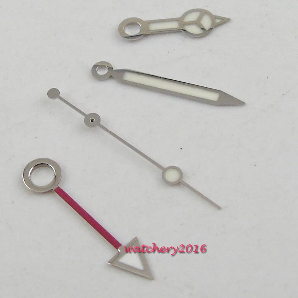 Watch Parts silver edge blue Luminous Watch Hands Fit DG 3804 GMT movement - Image 2 of 2