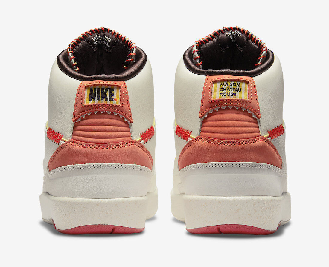 Nike Air Jordan Retro 2 Maison Chateau Rouge Sail Orange Nike Air Jordan Retro 2 Maison Chateau Rouge Sail Orange