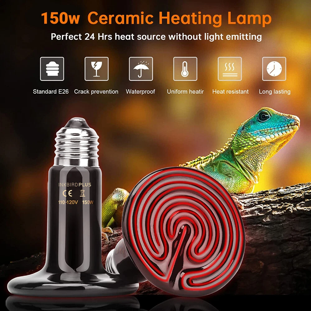 150W Ceramic Heat Bulb 2-Pack Terrarium E26 Heat Emitter Tortoise Snakes  Amphibi | eBay