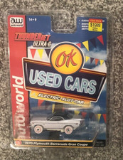Auto World CHASE Thunderjet Ok Used Cars 1970 Plymouth Barracuda HO Slot Car