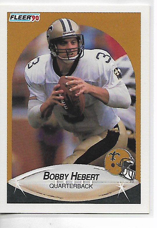 1990 Fleer Bobby Hebert Card