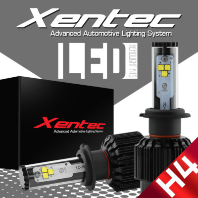 Cree H4 488W LED Headlights Kit Bulbs 6000K/3000K HI-LO Beam + fog light pk HID