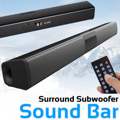Surround Sound Bar Bluetooth Speaker System 4 Subwoofer TV Home Theater w/Remote