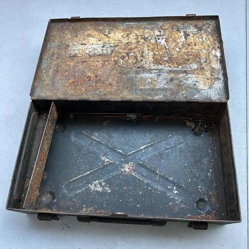 Vintage TOYOTA MOTOR Tool Box Toolbox Case Storage Lockable Old Logo