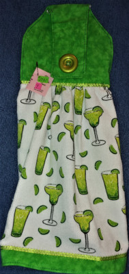 *NEW* Handmade Margarita's Make A Party Fun!! Hanging Kitchen Hand Towel #2387