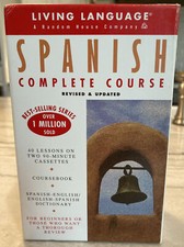 Living Language Spanish Complete Course Books, Tape, Instructions