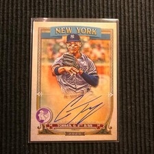 2020 TOPPS GYPSY QUEEN GLEYBER TORRES *LOGO SWAP AUTO AUTOGRAPH #82/99*  YANKEES