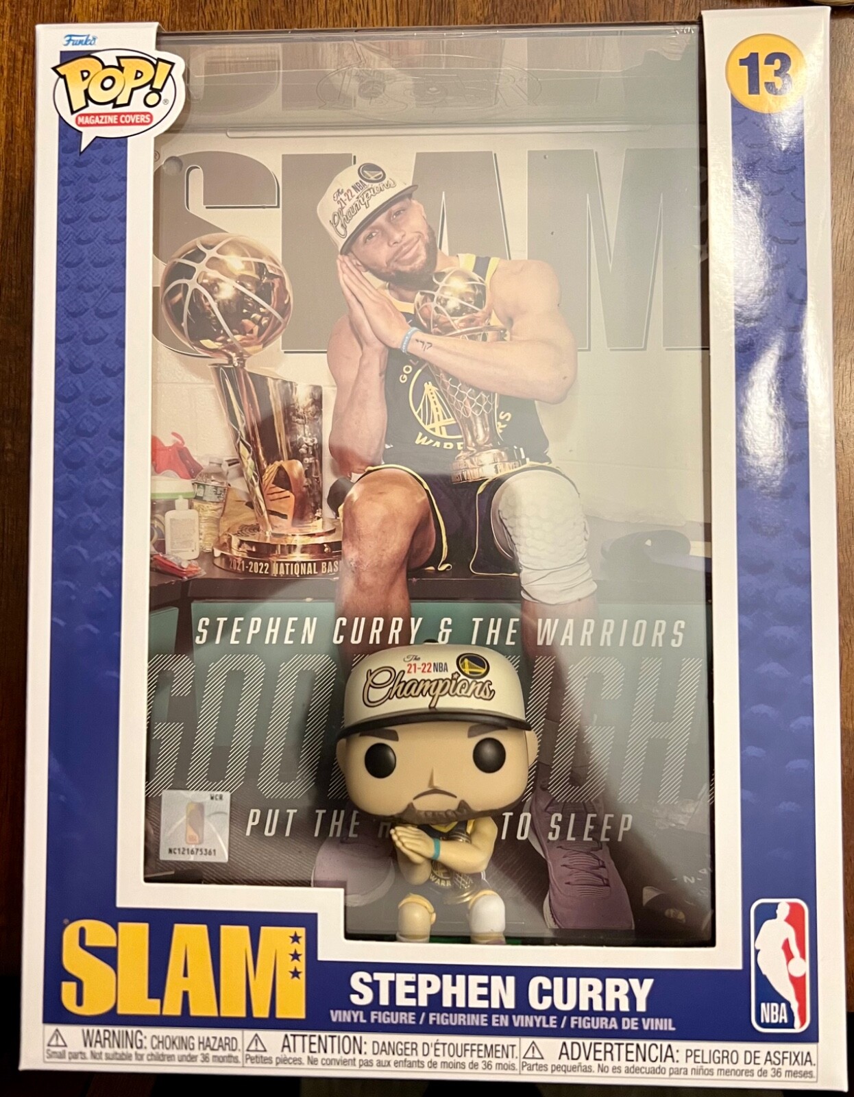 Funko POP! NBA Warriors Stephen Curry SLAM Magazine Cover #13 ~ NEW!