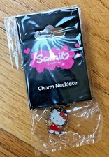Sanrio Teddy Red Hello Kitty Charm Necklace 15" Chain Q