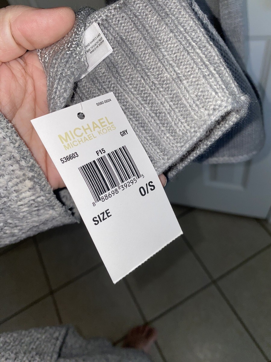 MICHAEL KORS Women's Gray Knitted Scarf “NWT” | eBay