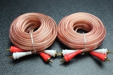 2 PCS 20 FT RCA WIRE AUDIOPIPE 2 CHANNEL CAR HOME AUDIO INTERCONNECT BMS-20
