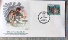 Canada   MAN INTUIT ESKIMO NATIVE ART SCULPTURE 1979  Fleetwood CACHET FDC UNADD
