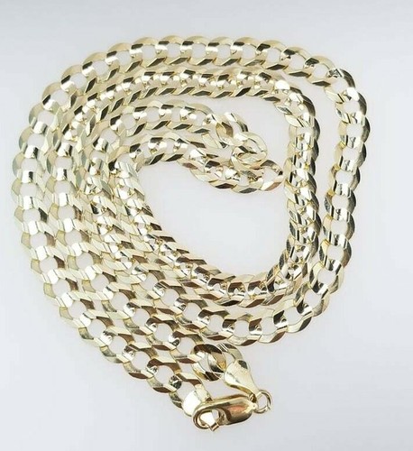 Men Real 10K Yellow Gold Cuban Link 