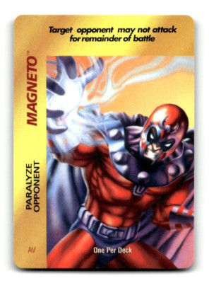 1995 Marvel Over Power Mutants Unite Fantasy Card MAGNETO Paralyze Opponent
