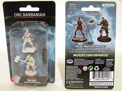 WZK90145 - D&D Nolzur's Marvelous - Unpainted Miniatures - Orc Barbarian Female