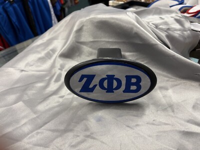 Zeta Phi Beta Reflective Domed Hitch Cover [Black - 2'' Receiver] NEW