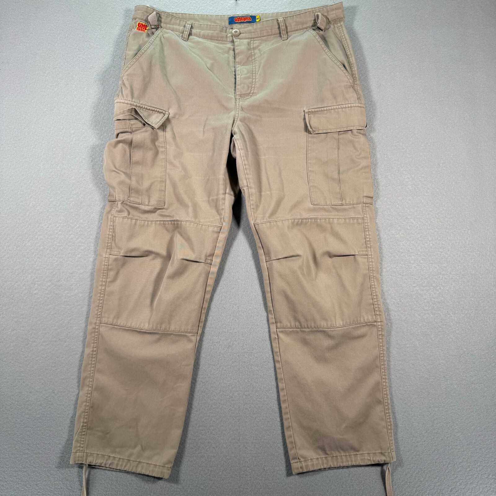 Empire Cargo Pants Mens 36 Khaki Beige Relaxed Utility Pockets Hiking Outdoor-image