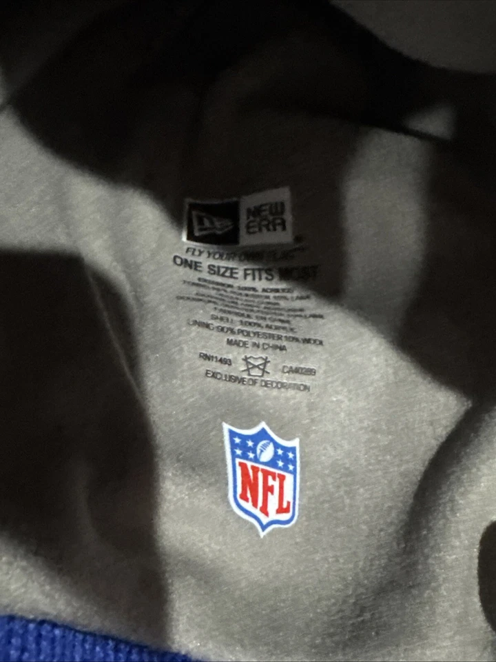 Buffalo Bills 豆豆帽蓝色白色红色 New Era Pom 冬季 Allen Mafia 针织 — 第 4/4 张图片