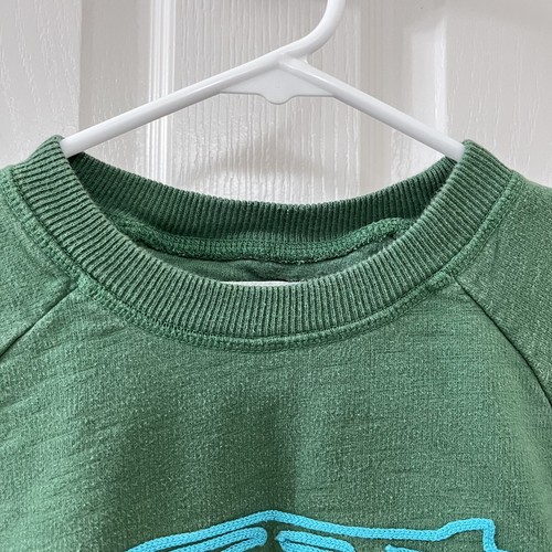 Mini Boden Green Woody Car Wagon Surfboard Applique Sweatshirt Boys Size 7-8 - Picture 8 of 14