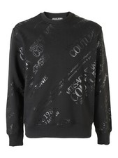 VERSACE JEANS COUTURE LOGO PRINT SWEATSHIRT-BLACK.