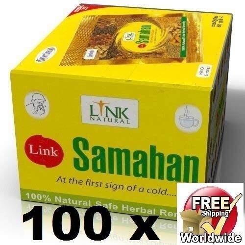 SAMAHAN Ayurveda Herbal Tea Natural Drink for Cough & Cold remedy, 100 sachets