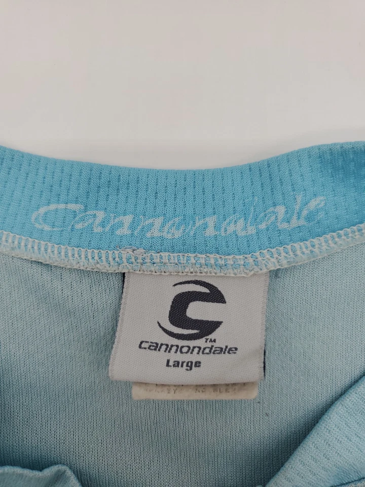 Cannondale Jersey Women Large Blue Vintage USA Bike Zipper & Logo …#16279 - Image 2 of 4