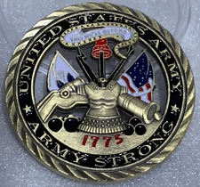 * US Army / Core Values Collectible Army Challenge Coin US Army Strong 1775