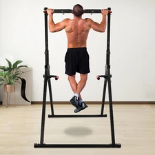 Adjustable Horizontal Bar Pull Up Dip Station Bar for Home Gym Strength Train