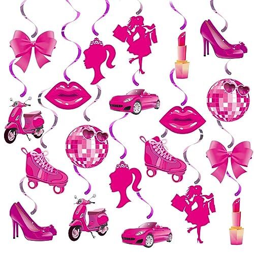 Pink Party Decorations Hot Pink Girls Hanging Birthday Party Decoration
