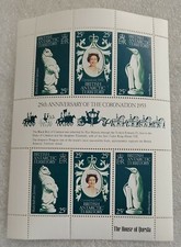 ANTARCTIQUE BRITANNIQUE, 1978, 25ème ANNIV. CORONATION ELIZABETH II , FEUILLE DE 6 , MNH